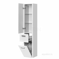 Шкаф - колонна Aquaton Валенсия левая белый жемчуг подвесной 1A123803VAG3L