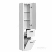 Шкаф - колонна Aquaton Валенсия прав белый жемчуг подвесной 1A123803VAG3R