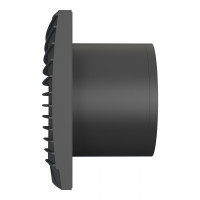 Вентилятор DICITI ''SILENT 5C Matt Black'' осевой вытяжной с обратным клапаном (D=125 мм), декоративный
