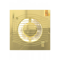 Вентилятор DICITI ''SLIM 4C Gold'' осевой вытяжной с обратным клапаном (D=100 мм), декоративный