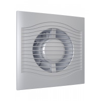 Вентилятор DICITI ''SLIM 4C gray metal'' осевой вытяжной с обратным клапаном (D=100 мм), декоративный