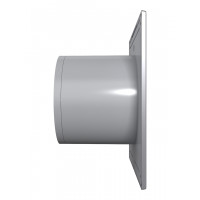 Вентилятор DICITI ''SLIM 4C gray metal'' осевой вытяжной с обратным клапаном (D=100 мм), декоративный