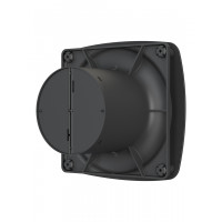 Вентилятор DICITI ''RIO 4C matt black'' осевой вытяжной с обратным клапаном (D=100 мм), декоративный