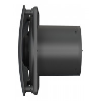 Вентилятор DICITI ''RIO 5C matt black'' осевой вытяжной с обратным клапаном (D=125 мм), декоративный